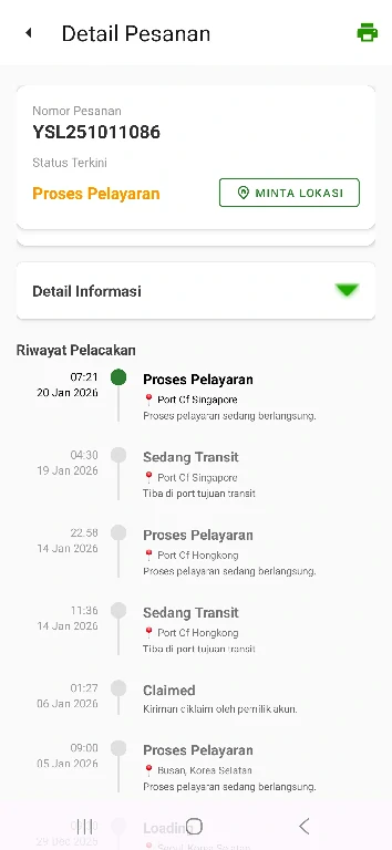 Fitur eCargo: Detail Order